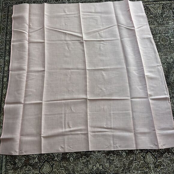 Vintage Tablecloth & 4 Napkins Pink Daisy Flower Applique New Never Used Retro - Picture 7 of 7